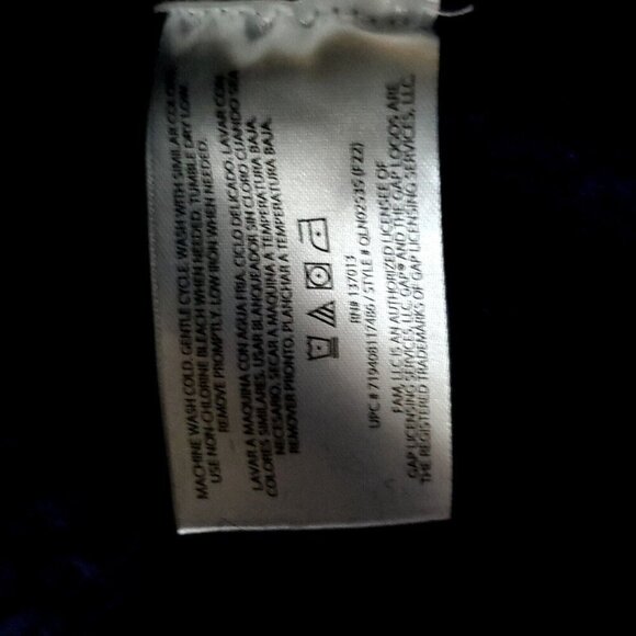 Gap Womens Sweater XS Navy Blue Raglan Sleeve Waffle Weave Preppy NEW - Picture 6 of 6